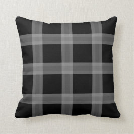 Almofada Travesseiro decorativo De Sofá De Xadrez Preto E C