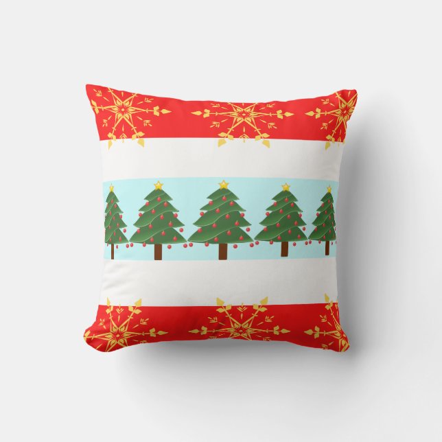 Almofada Travesseiro decorativo de Suéter de Natal Feio (Frente)