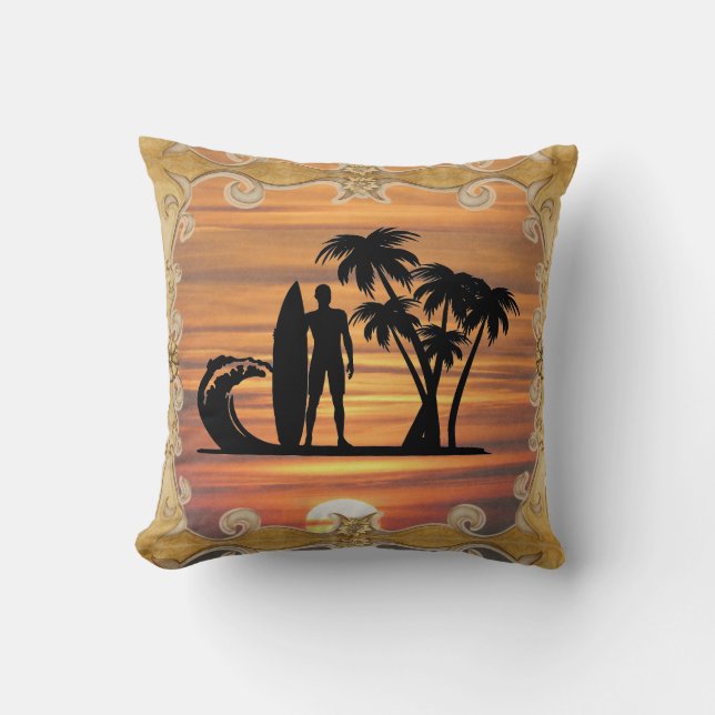 Almofada Travesseiro decorativo de Surfer (Frente)