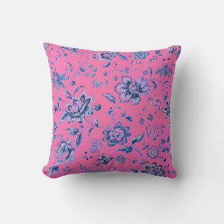 Almofada Travesseiro decorativo de tapeçaria Floral Cor-de-