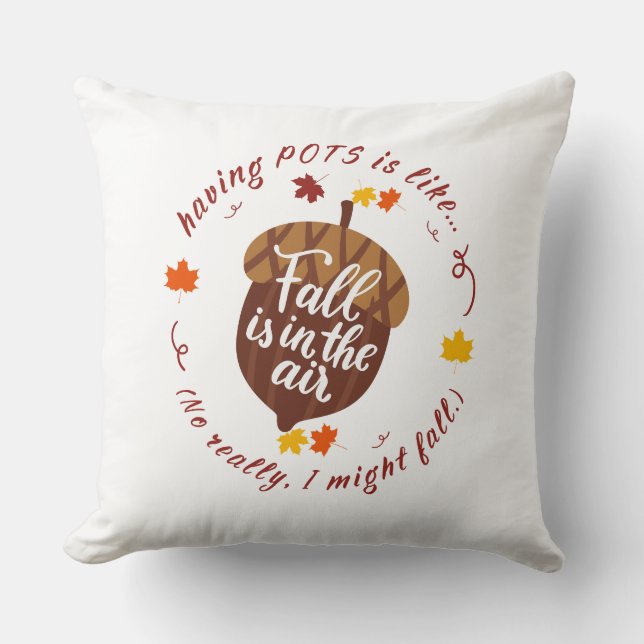 Almofada Travesseiro decorativo de Tema de Queda de potes (Frente)