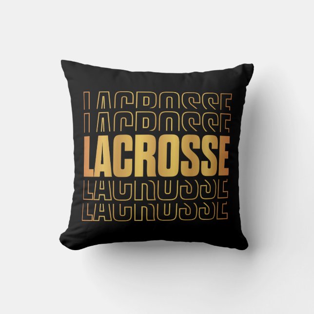Almofada Travesseiro decorativo de Texto Lacrosse (Frente)