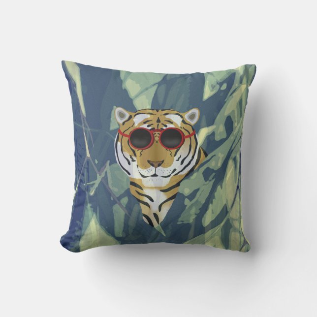 Almofada Travesseiro decorativo de Tiger no Exterior (Frente)