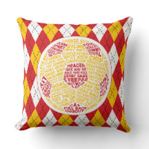 Travesseiro decorativo de Tipografia da Bola Verme