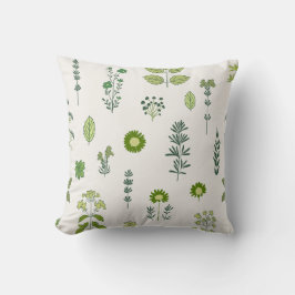 Almofada Travesseiro decorativo de tons verdes e toques da