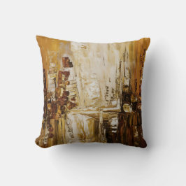 Almofada Travesseiro decorativo de Traços de Pincel Abstrat