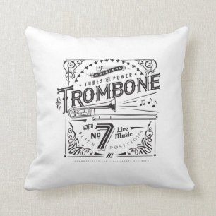 Almofada Travesseiro decorativo de Trombone Vintage