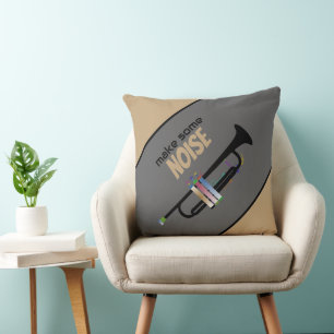 Almofada Travesseiro decorativo de Trompete Personalizado
