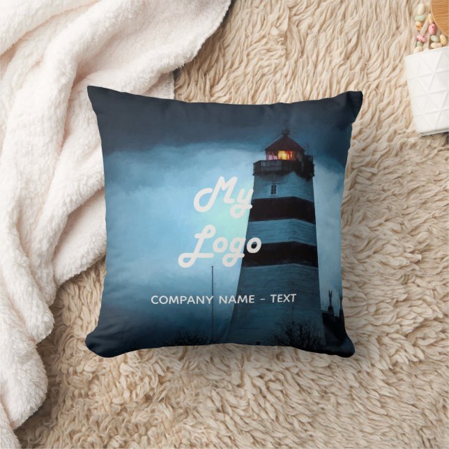 Almofada Travesseiro decorativo de turismo com foto do logo (Cobertor)