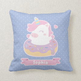 Almofada Travesseiro Decorativo de Unicórnio Fofo em Donut