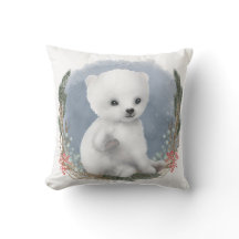 Travesseiro decorativo de Urso Polar do Bebê de In