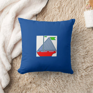 Almofada Travesseiro decorativo de veleiro natalino