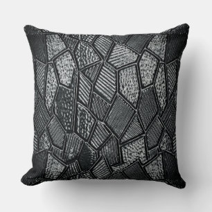 Almofada Travesseiro decorativo de Vidro Mosaico de Cinzas