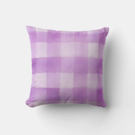 Almofada Travesseiro decorativo de Xadrez Gingham, Purple W