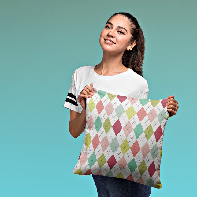 Almofada Travesseiro decorativo decorativo Argyles/Bolinhas (Criador carregado)