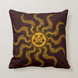 Almofada Travesseiro decorativo decorativo com face solar