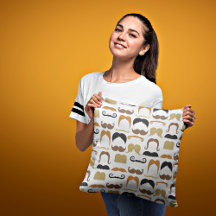 Travesseiro decorativo decorativo de bigodes