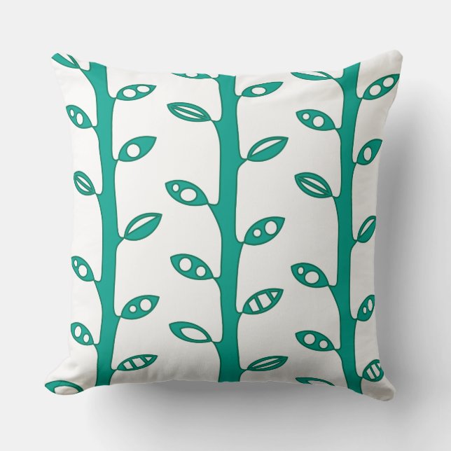 Almofada Travesseiro decorativo DESIGN Aqua VINES (Frente)