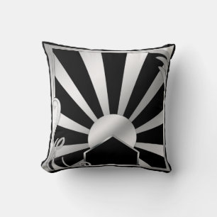 Almofada Travesseiro decorativo Design de Art Deco Black &