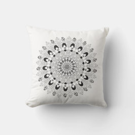 Almofada Travesseiro decorativo Design de Flor de Mandala P