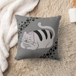 Almofada travesseiro decorativo "Design de Gato Engraçado"