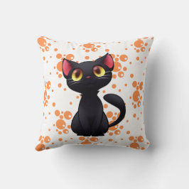 Almofada travesseiro decorativo "Design de Gato Engraçado"