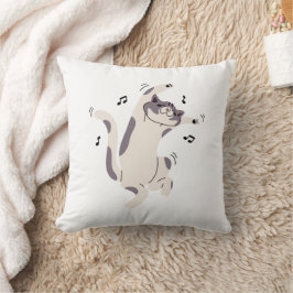 Almofada travesseiro decorativo "Design de Gato Engraçado"