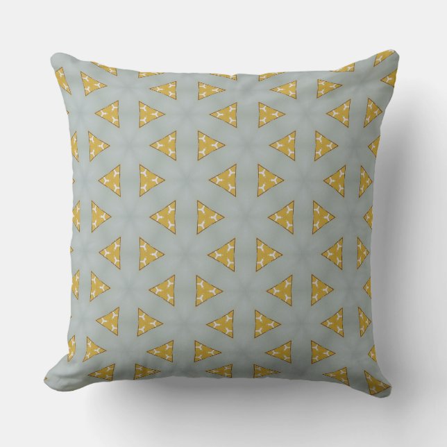 Almofada Travesseiro decorativo Design de triângulo de chip (Frente)