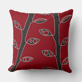 Almofada Travesseiro decorativo DESIGN preto-vermelho