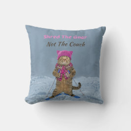 Almofada Travesseiro decorativo, Destruiu o Gnar Ski Cat