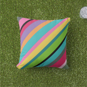 Almofada Travesseiro decorativo Diagonal Strips de Verão