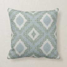 Travesseiro decorativo Diamante Azul e Verde Moder