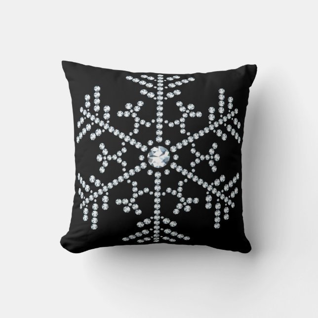Almofada Travesseiro decorativo Diamond Snowflake (Frente)