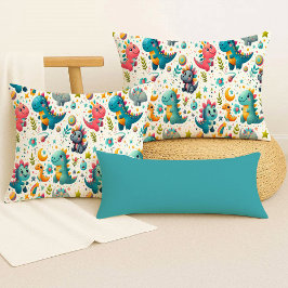 Almofada Travesseiro Decorativo Dinossauro Bebê Fofo Cor Te