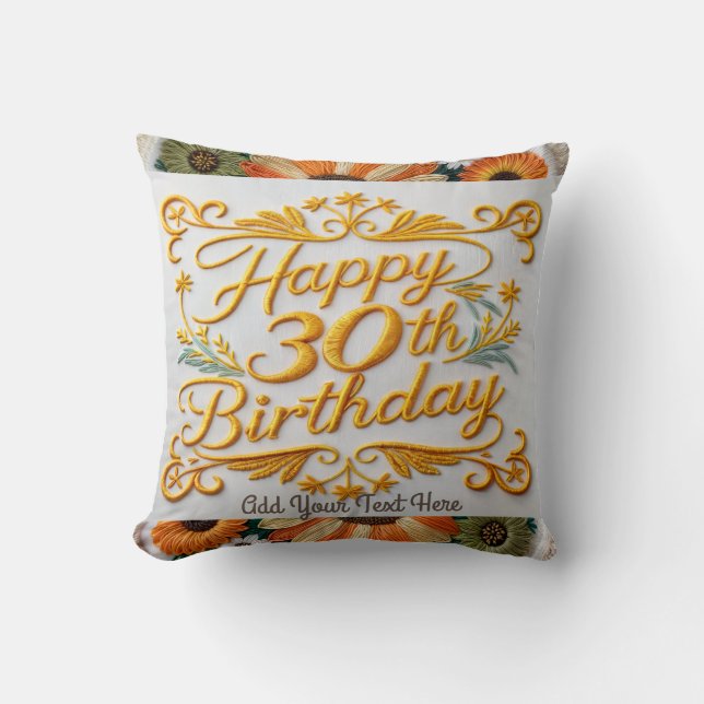 Almofada Travesseiro decorativo divertido para um aniversár (Frente)