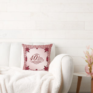 Almofada travesseiro decorativo do 40º aniversário de casam