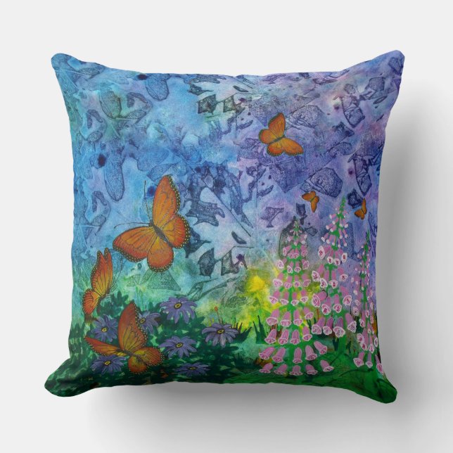 Almofada Travesseiro decorativo do abrigo do monarca (Frente)