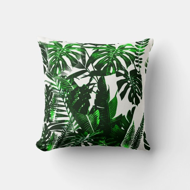 Almofada Travesseiro decorativo do algodão da palma, (Frente)