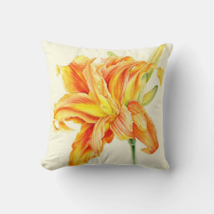 Almofada Travesseiro decorativo do amarelo alaranjado de
