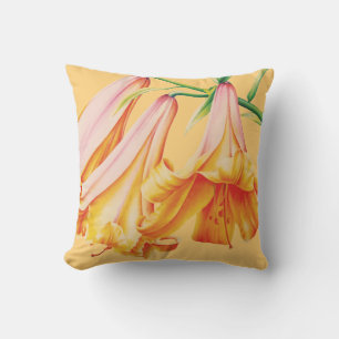 Almofada Travesseiro decorativo do amarelo alaranjado dos