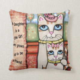 Almofada Travesseiro decorativo do amor dos gatos da mãe e