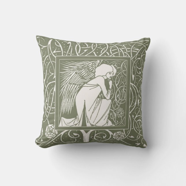 Almofada Travesseiro decorativo do anjo de Beardsley do (Frente)