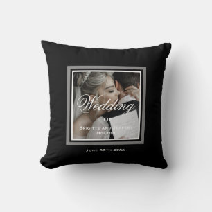 Almofada Travesseiro decorativo do botão de casamento preto