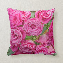 Almofada Travesseiro decorativo do buquê do rosa do rosa
