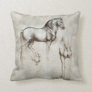 Almofada Travesseiro decorativo do cavalo de da Vinci