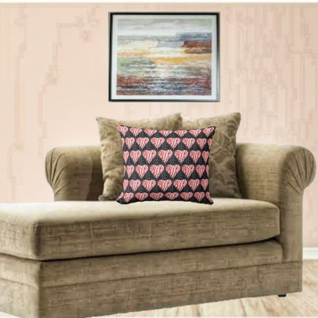 Almofada Travesseiro decorativo do Coração Capturado (This Captured Heart Throw Pillow, is a unique way to enhance your decor!)