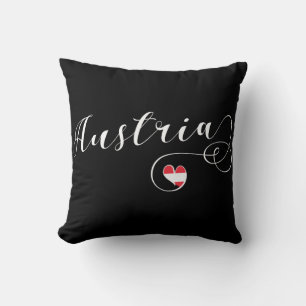 Almofada Travesseiro decorativo do coração de Áustria,