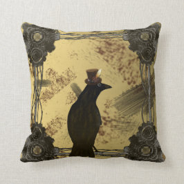 Almofada Travesseiro decorativo do corvo de SteamPunk