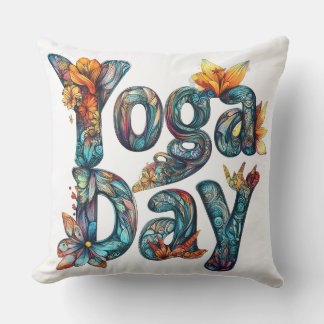 Almofada Travesseiro Decorativo do Dia Yoga