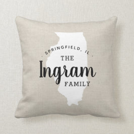 Almofada Travesseiro decorativo do Estado do Monograma da F
